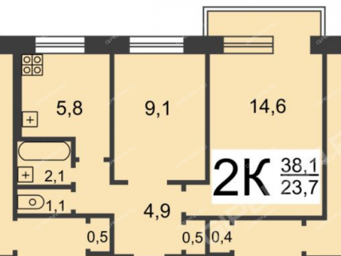 2-komnatnaya-ul-efremova-d-8 фото