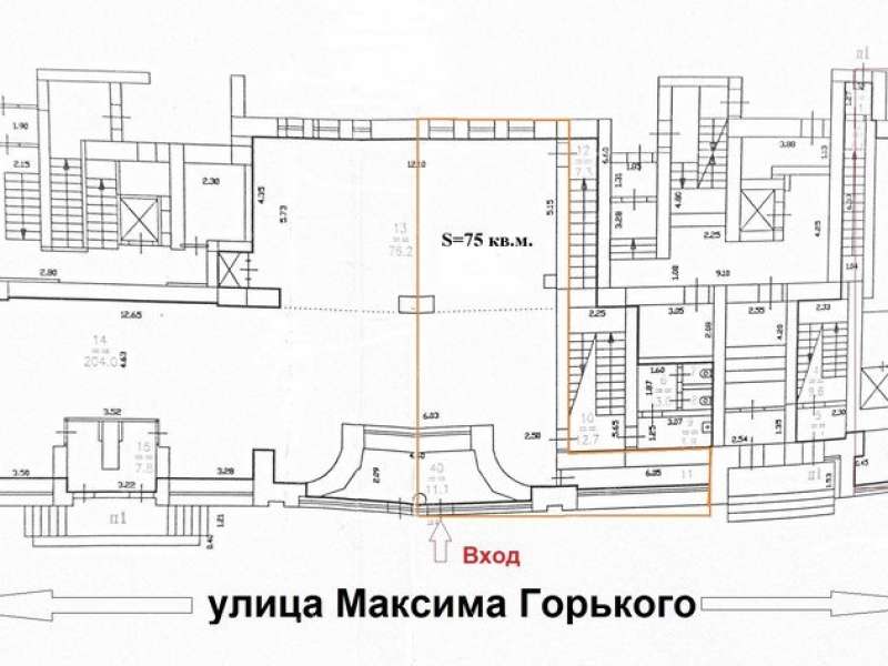 помещение под торговую площадь на улице Максима Горького