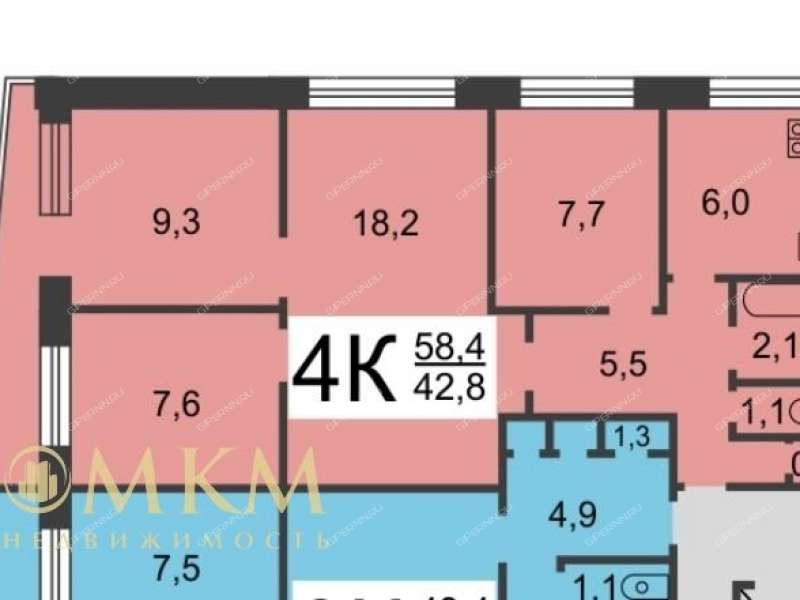четырёхкомнатная квартира на улице Юлиуса Фучика дом 37
