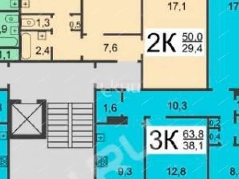 двухкомнатная квартира на улице Германа Лопатина дом 2