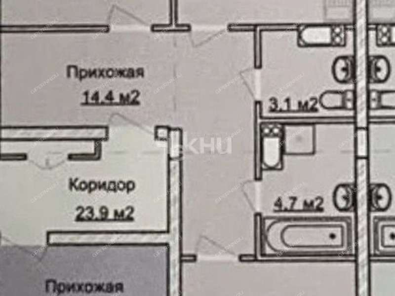 двухкомнатная квартира на улице Академика Сахарова дом 113 к2