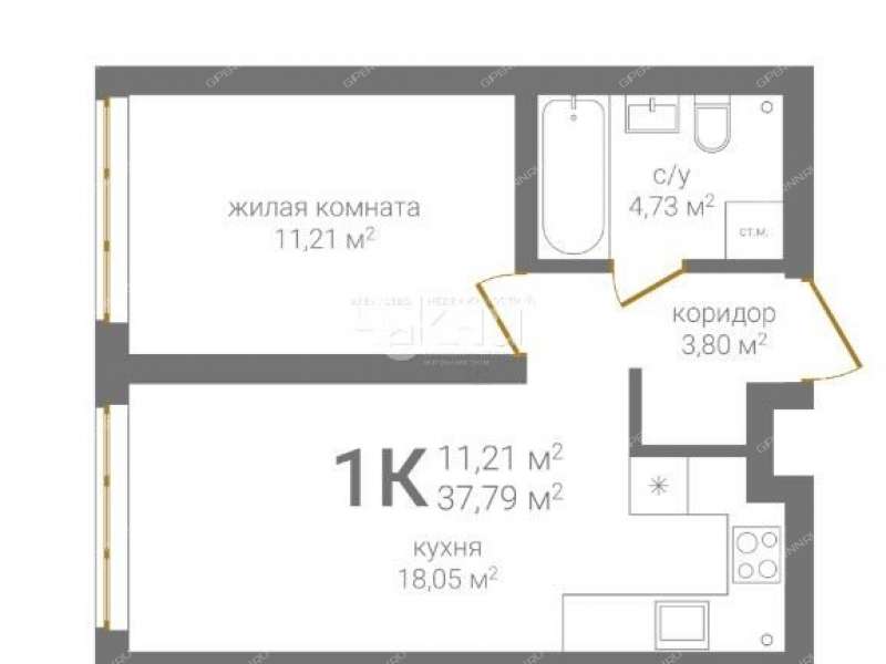 однокомнатная квартира на Казанском шоссе