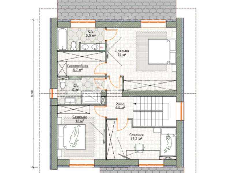 дом на улице Алексеевка деревня Бурцево