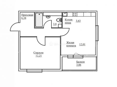 1-komnatnaya-prosp-gagarina-d-29e фото