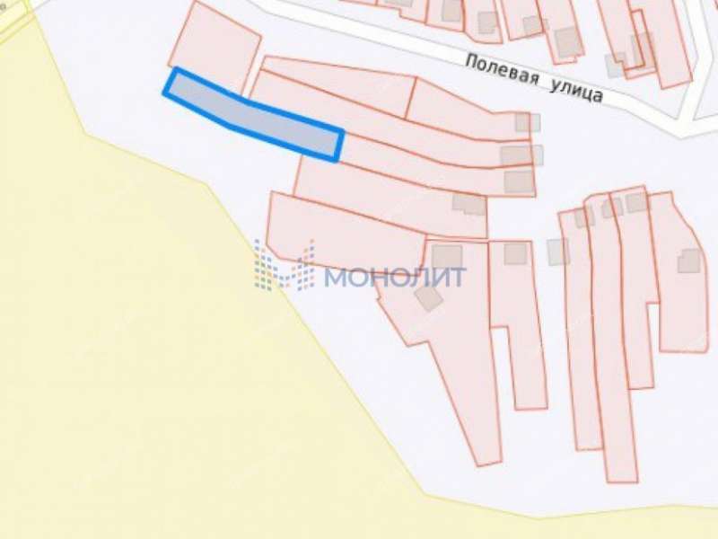 земельный участок 12 соток Полевая улица деревня Поляны