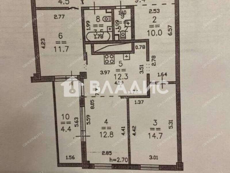трёхкомнатная квартира на улице Тимирязева дом 35