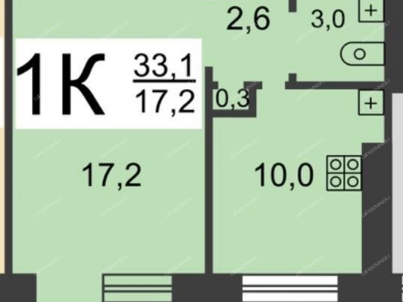 однокомнатная квартира на Мончегорской улице дом 30