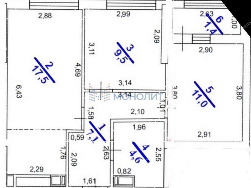 двухкомнатная квартира на улице Родионова дом 178