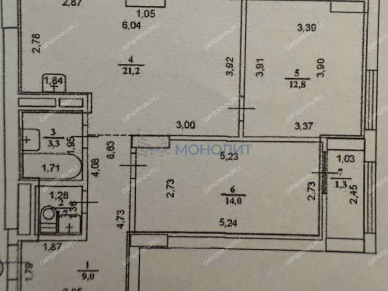 двухкомнатная квартира на Черкесской улице дом 1 деревня Анкудиновка