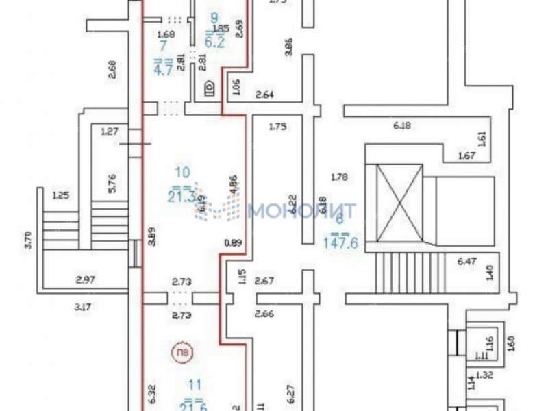 помещение под офис, торговую площадь в Светлогорском переулке