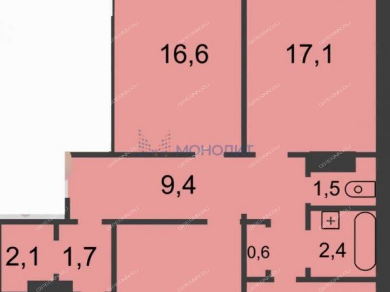 четырёхкомнатная квартира на Гордеевской улице дом 36