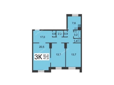 3-komnatnaya-prosp-oktyabrya-d-16 фото