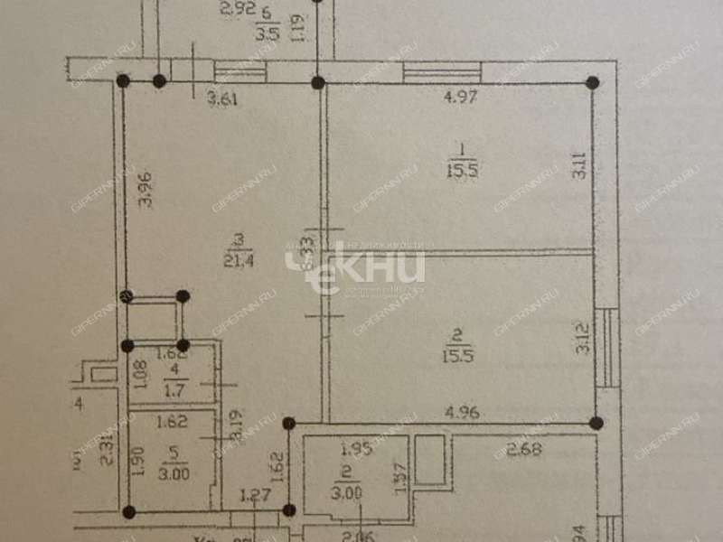 двухкомнатная квартира на улице Красная Поляна дом 6 деревня Афонино