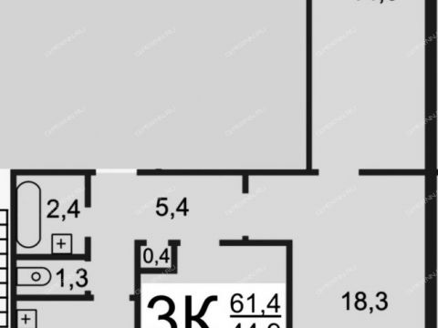 3-komnatnaya-ul-tropinina-d-6 фото