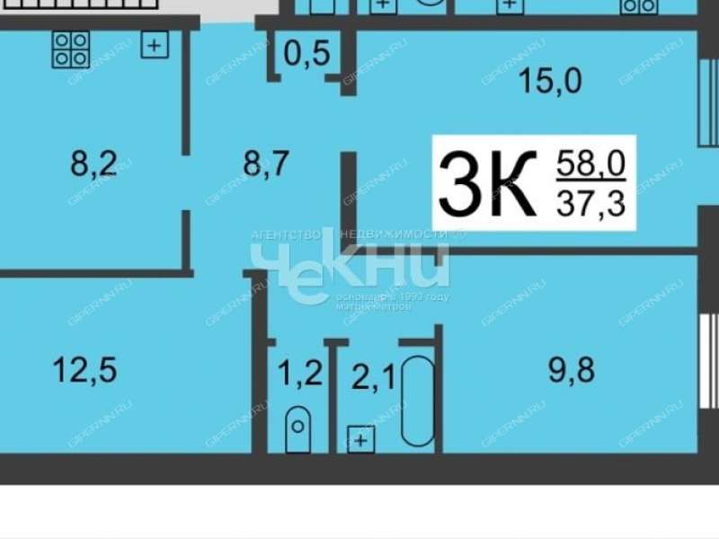 трёхкомнатная квартира на улице Мельникова-Печёрского дом 5